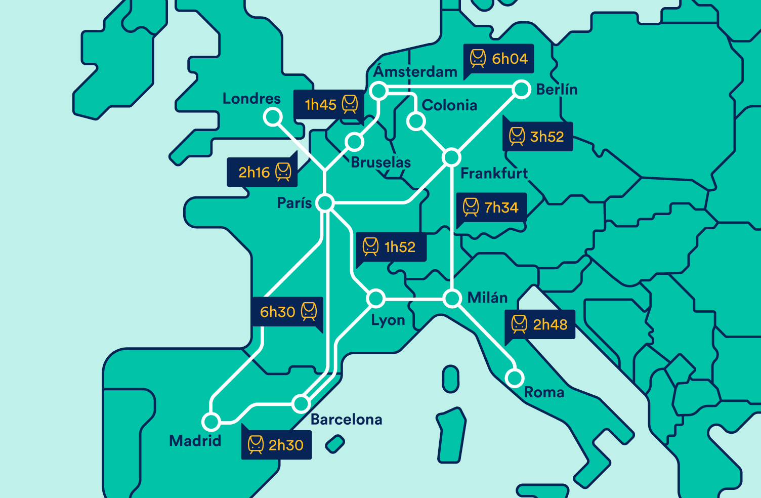 Trenes Europa: mapa, viajes y trenes turísticos | Trainline