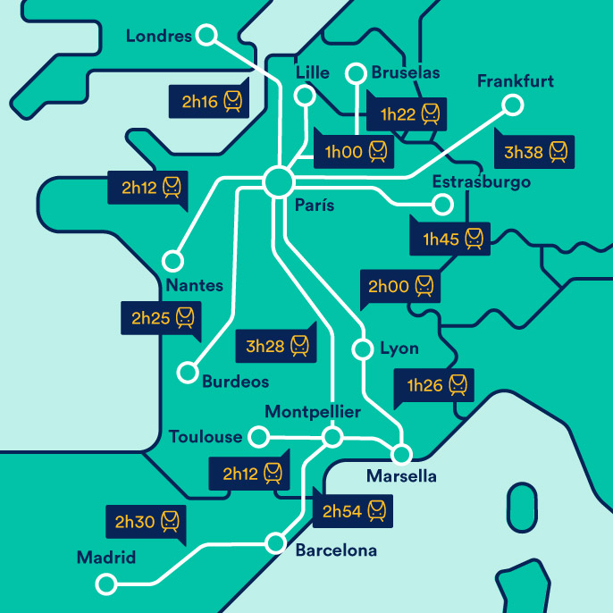 Trenes en Francia | Mapa y viajes a Francia en tren | Trainline